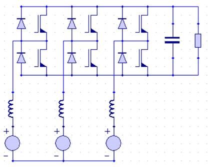 Fig. 1: Bidirectional 3-Phase AC/DC PWM Converter with Impressed Output Voltage (VSR).