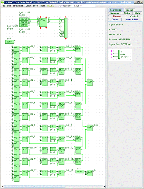 Fig. 11: Significant Simplification of Implementation of Control Statements by Using the JAVA-Block.
